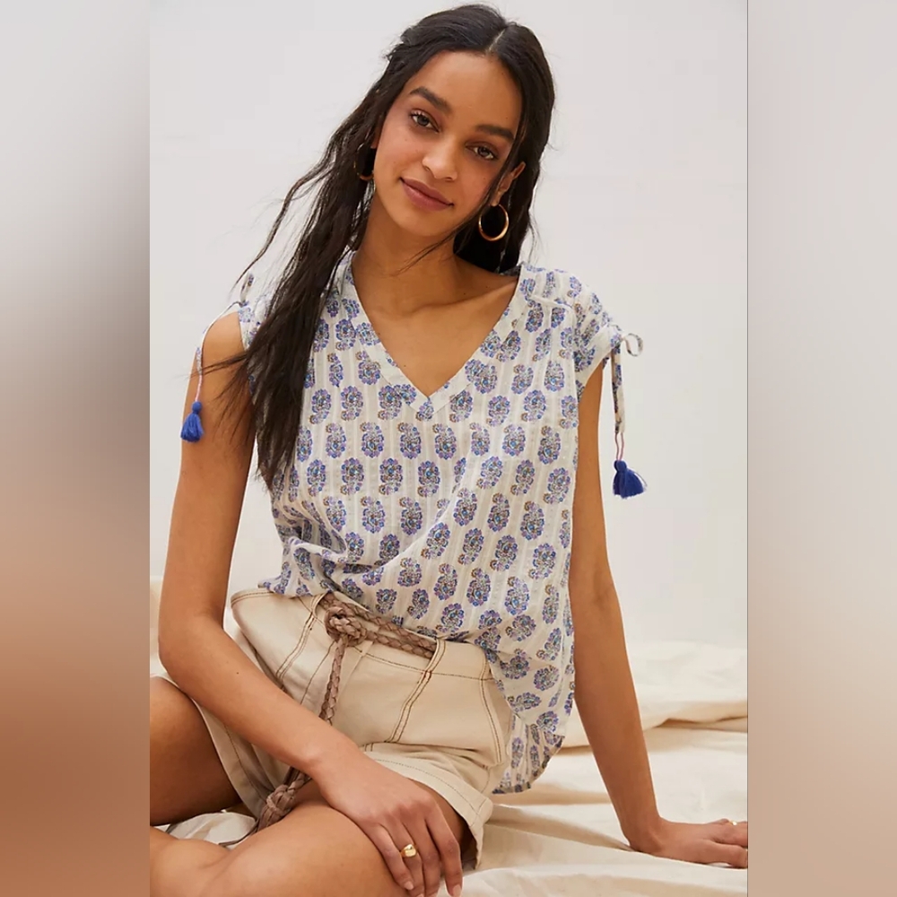 Anthropologie - Terra Shirred Blouse - Size S